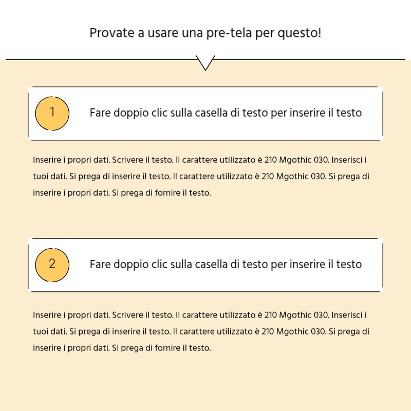 Creare un semplice post promozionale in giallo e grigio Presentazione