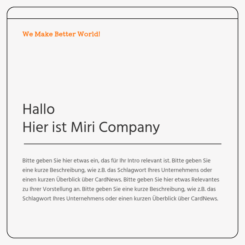 Einfache Visitenkarte in Grau und OrangeNews Ads