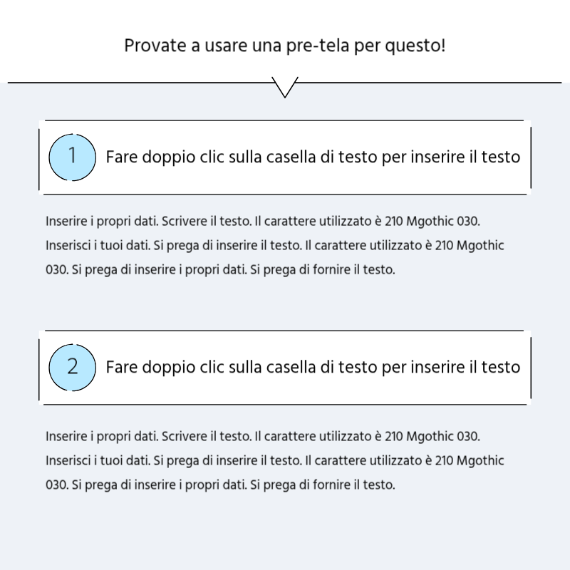 Creare un semplice post promozionale in blu chiaro e grigio Presentazione