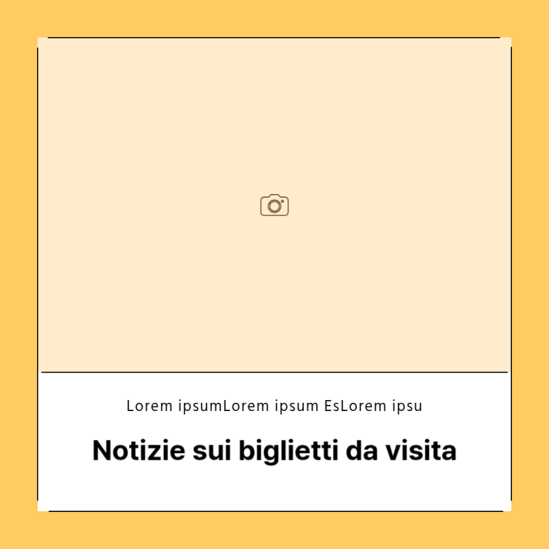 Creare un semplice post promozionale in giallo e grigio Presentazione