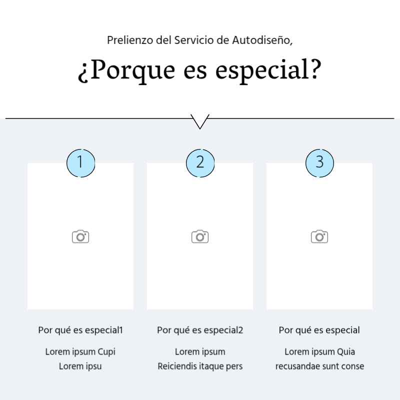 Crear un sencillo puesto promocional en azul claro y gris Presentación