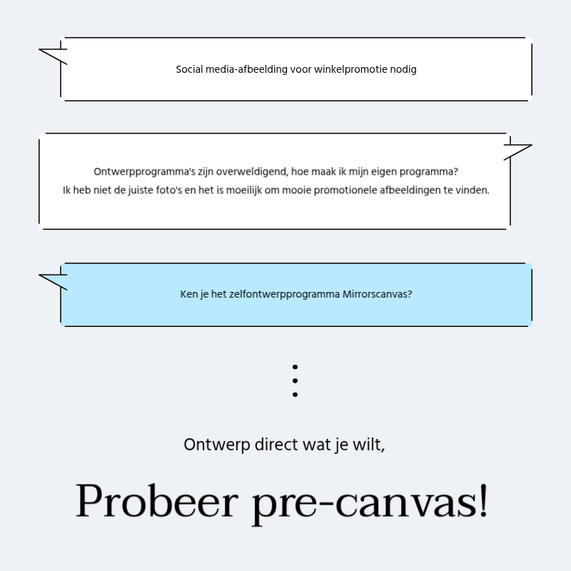 Maak een eenvoudige promotiepost in lichtblauw en grijs Presentatie