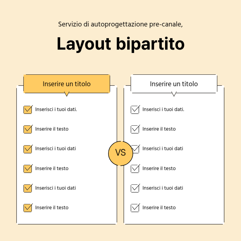 Creare un semplice post promozionale in giallo e grigio Presentazione