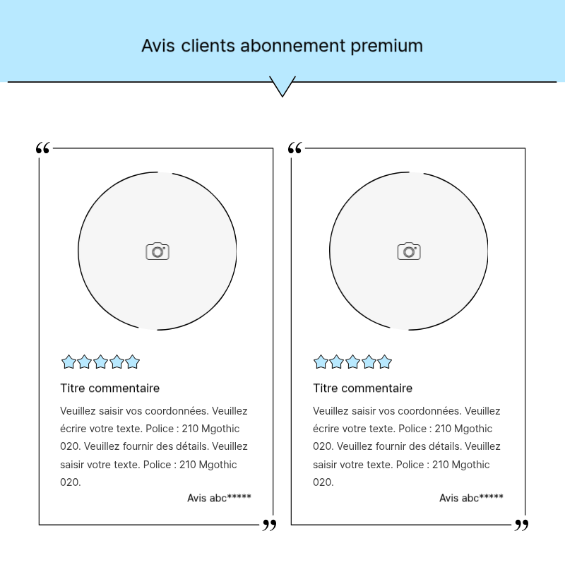 Créer un message promotionnel simple en bleu clair et gris Présentation