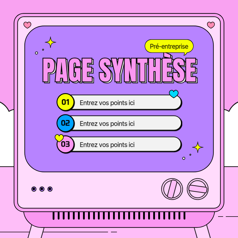 Promouvoir des cadres TV rétro kitsch en rose et violet