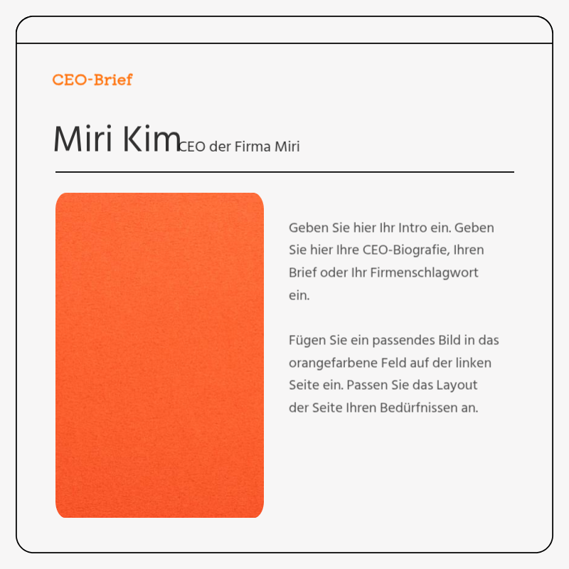 Einfache Visitenkarte in Grau und OrangeNews Ads