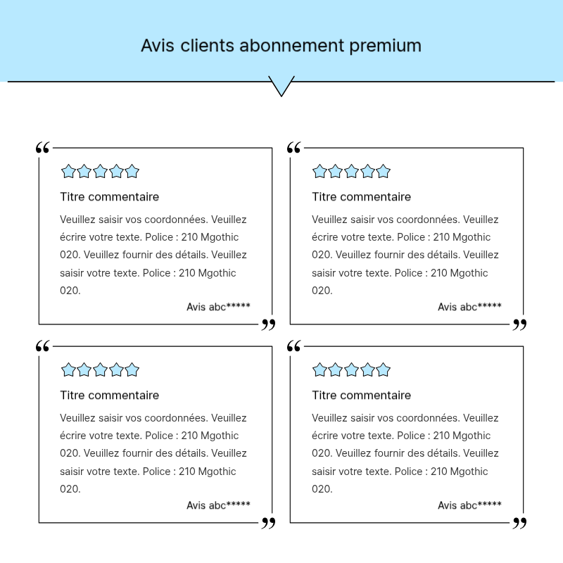 Créer un message promotionnel simple en bleu clair et gris Présentation