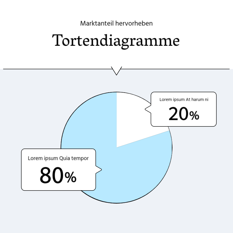 Erstellen Sie eine einfache Werbepost in hellblau und grau Präsentation