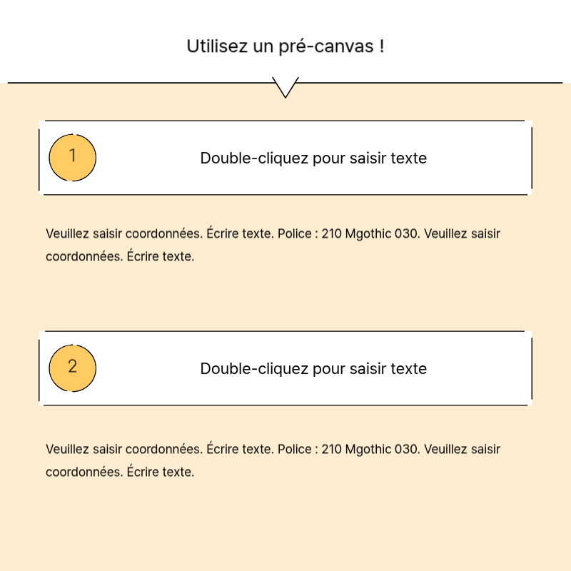 Créer un simple billet promotionnel en jaune et gris Présentation