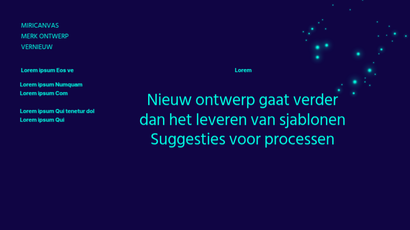 Een eenvoudig, marineblauw voorstel voor merkvernieuwing