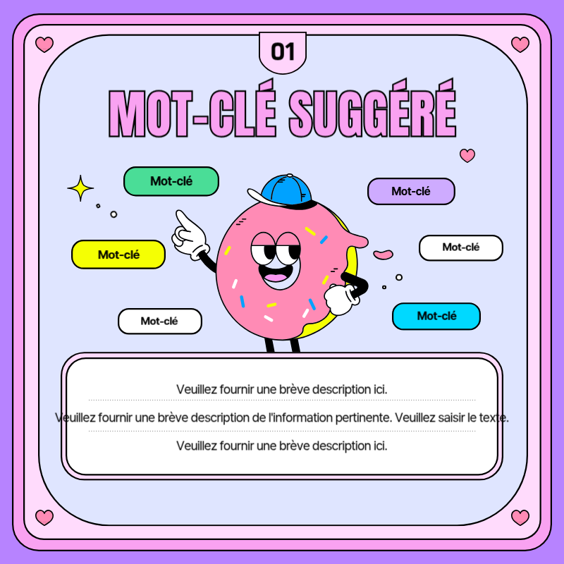 Promouvoir des cadres TV rétro kitsch en rose et violet