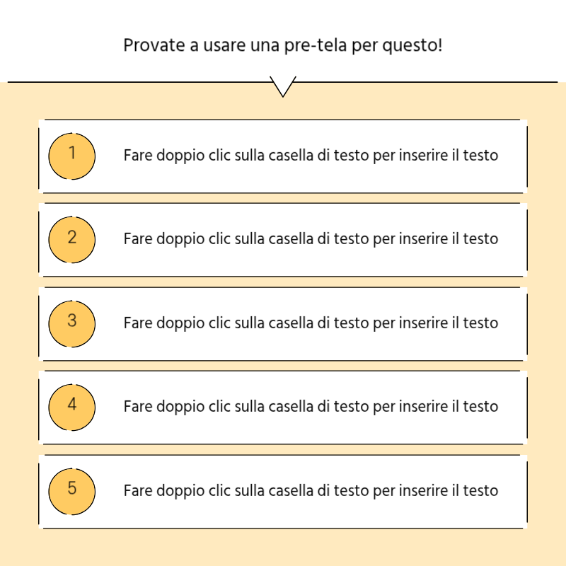 Creare un semplice post promozionale in giallo e grigio Presentazione