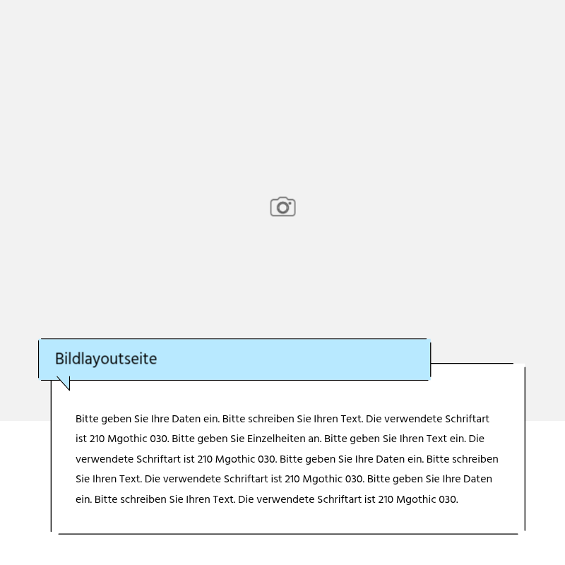 Erstellen Sie eine einfache Werbepost in hellblau und grau Präsentation