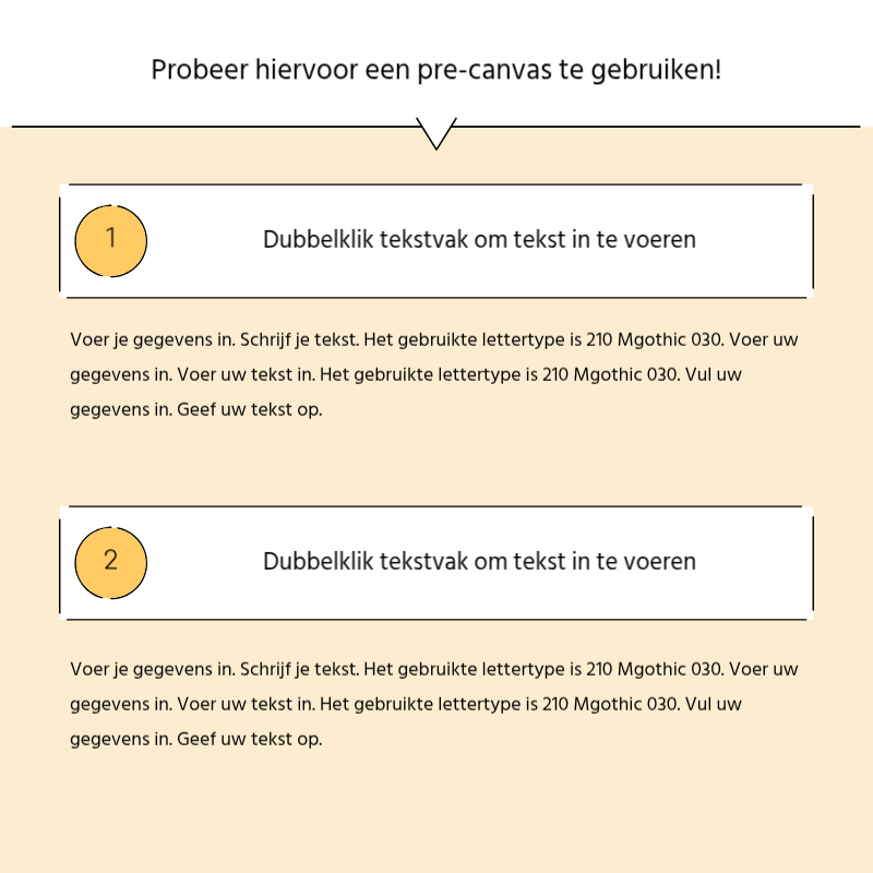 Maak een eenvoudige promotiepost in geel en grijs Presentatie