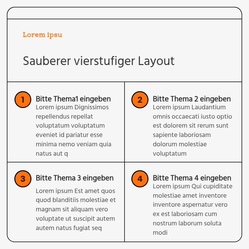 Einfache Visitenkarte in Grau und OrangeNews Ads