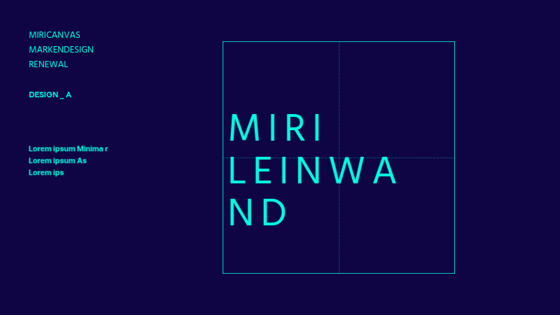 Ein einfacher, marineblauer Vorschlag zur Erneuerung der Marke