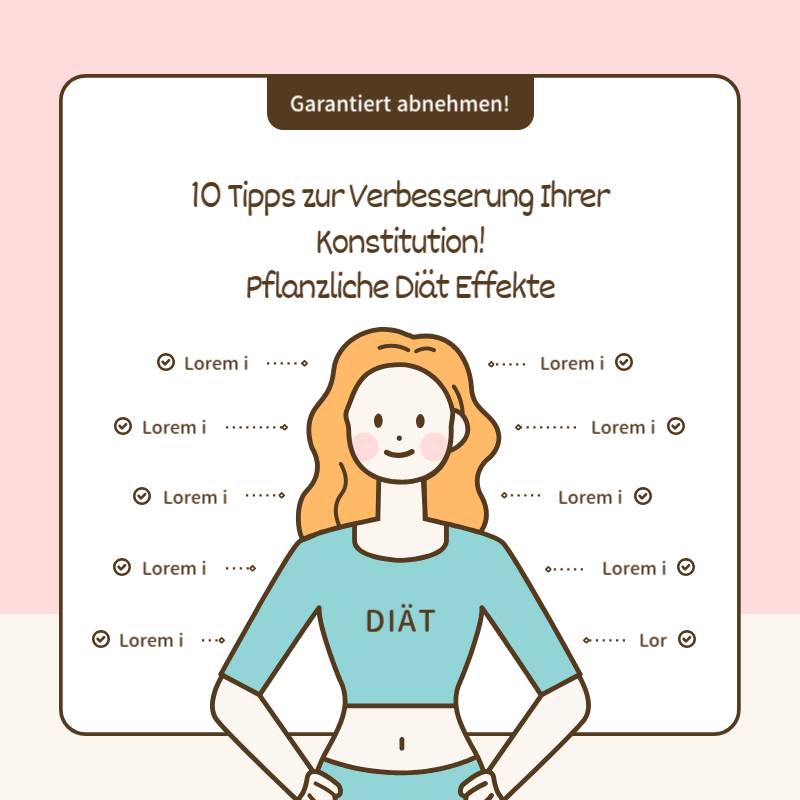 Eine einfache Illustration in Hellblau wirbt für die Diät der chinesischen Medizin