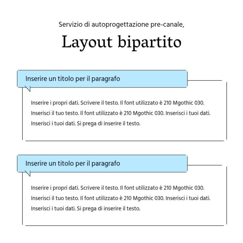 Creare un semplice post promozionale in blu chiaro e grigio Presentazione