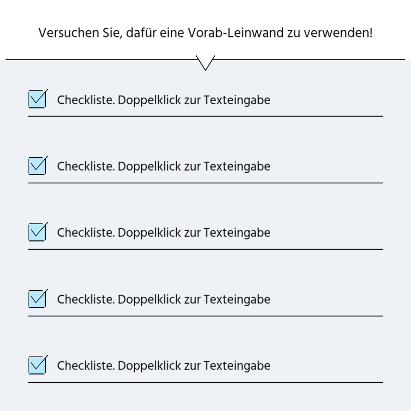 Erstellen Sie eine einfache Werbepost in hellblau und grau Präsentation
