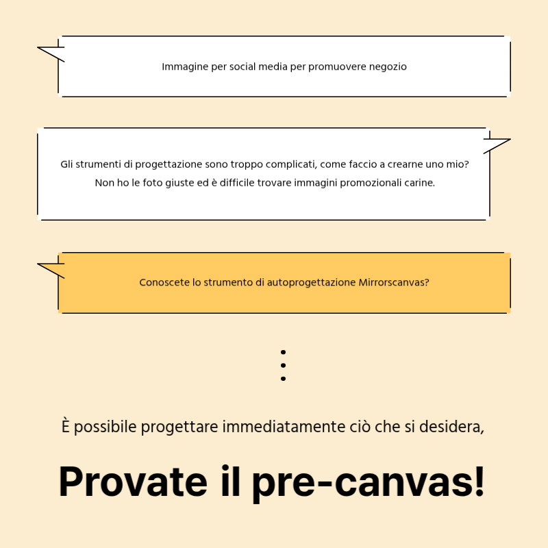 Creare un semplice post promozionale in giallo e grigio Presentazione