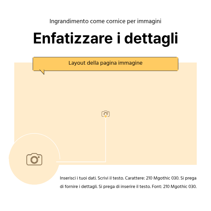 Creare un semplice post promozionale in giallo e grigio Presentazione