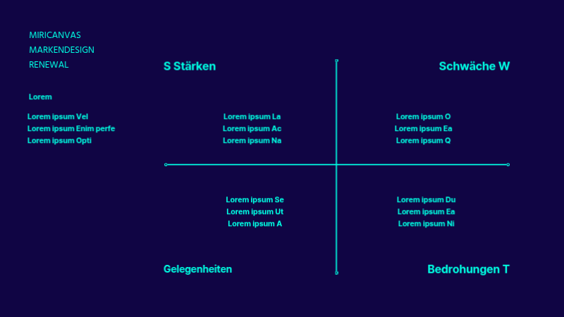 Ein einfacher, marineblauer Vorschlag zur Erneuerung der Marke