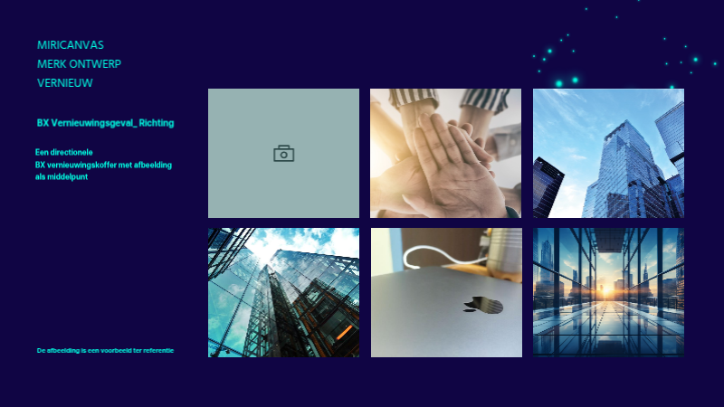 Een eenvoudig, marineblauw voorstel voor merkvernieuwing