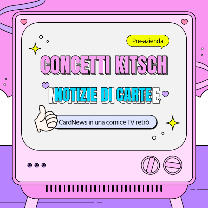 Promuovere cornici TV retrò kitsch in rosa e viola