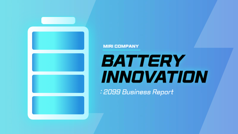 블루 모던 배터리 보고서 프레젠테이션