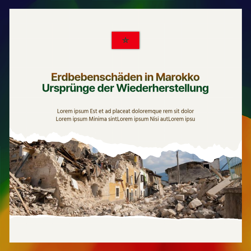 Eine einfache rot-grüne Gebetspost für Erdbebenhilfe
