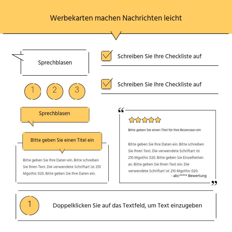 Erstellen Sie eine einfache Werbesendung in gelb und grau Präsentation