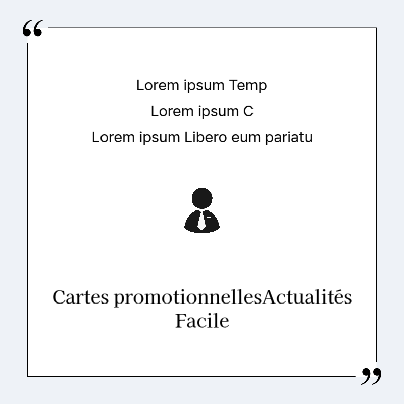 Créer un message promotionnel simple en bleu clair et gris Présentation