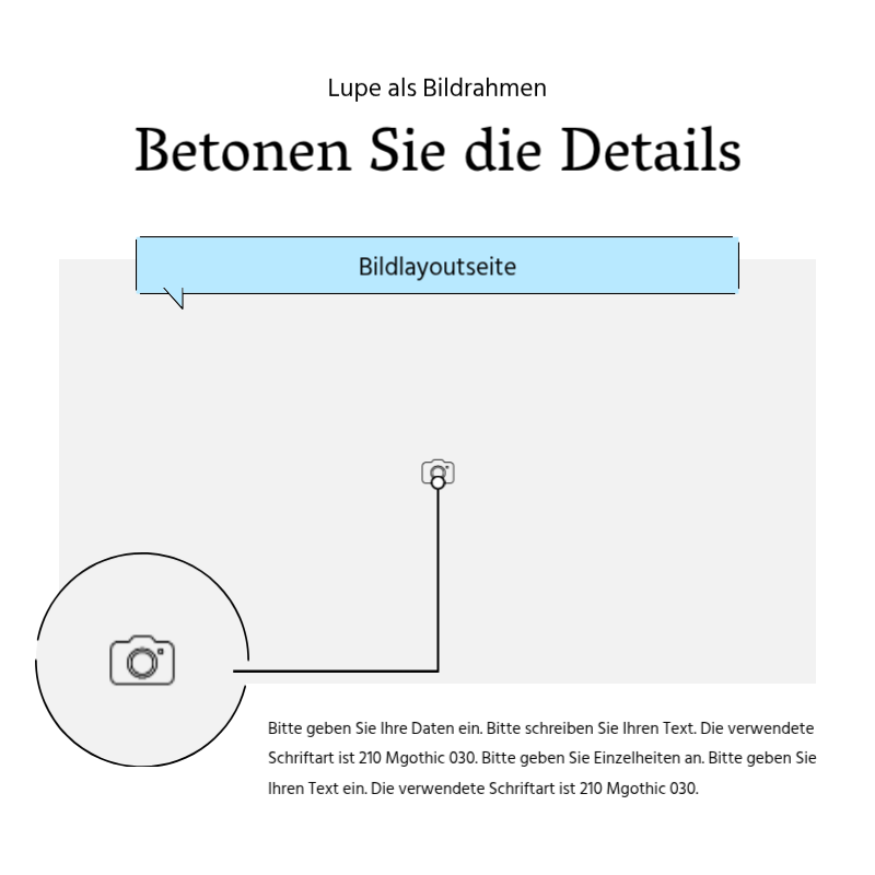 Erstellen Sie eine einfache Werbepost in hellblau und grau Präsentation
