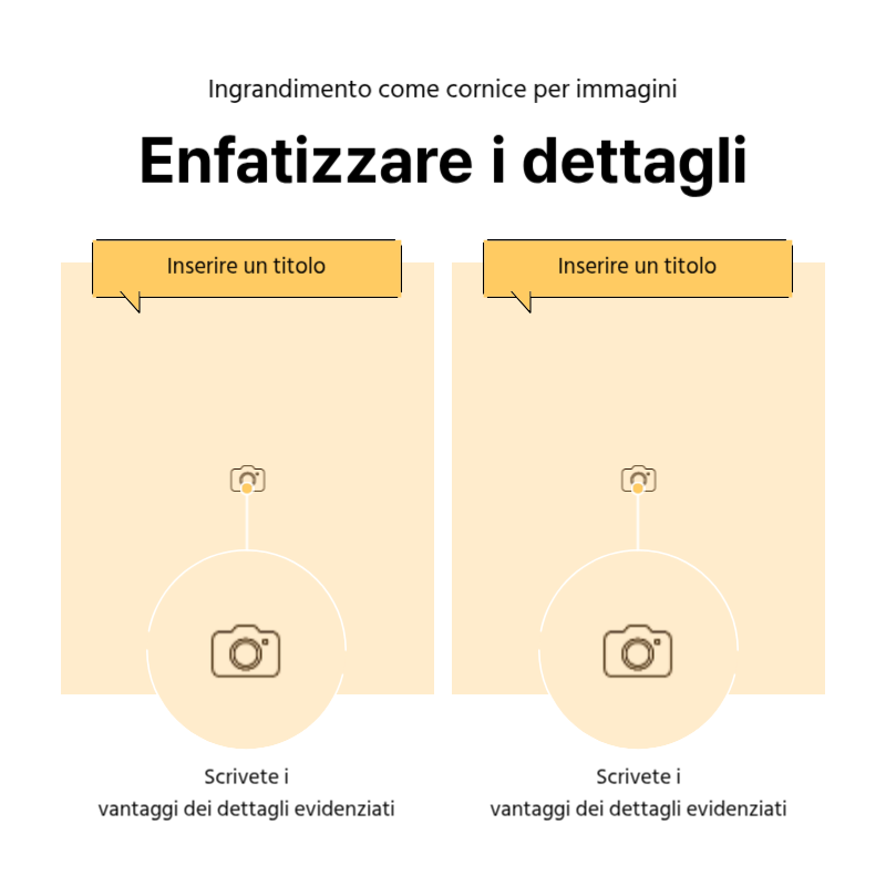 Creare un semplice post promozionale in giallo e grigio Presentazione