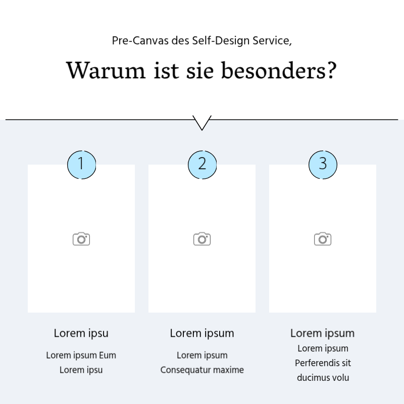 Erstellen Sie eine einfache Werbepost in hellblau und grau Präsentation