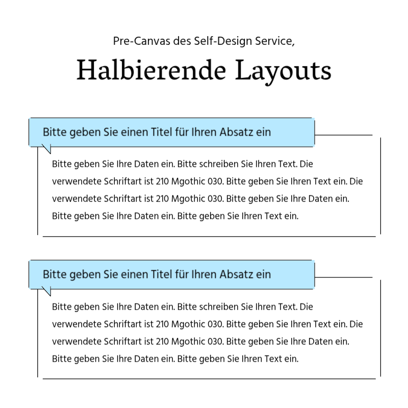 Erstellen Sie eine einfache Werbepost in hellblau und grau Präsentation