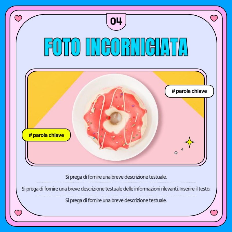 Promuovere cornici TV retrò kitsch in rosa e viola