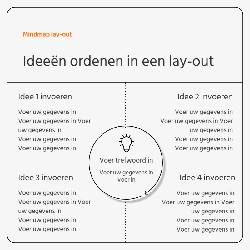 Eenvoudig visitekaartje in grijs en oranjeNieuwsadvertenties