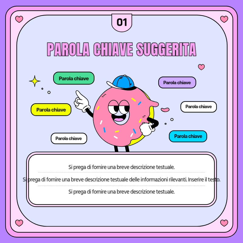 Promuovere cornici TV retrò kitsch in rosa e viola