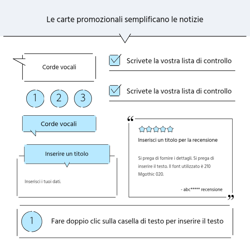 Creare un semplice post promozionale in blu chiaro e grigio Presentazione