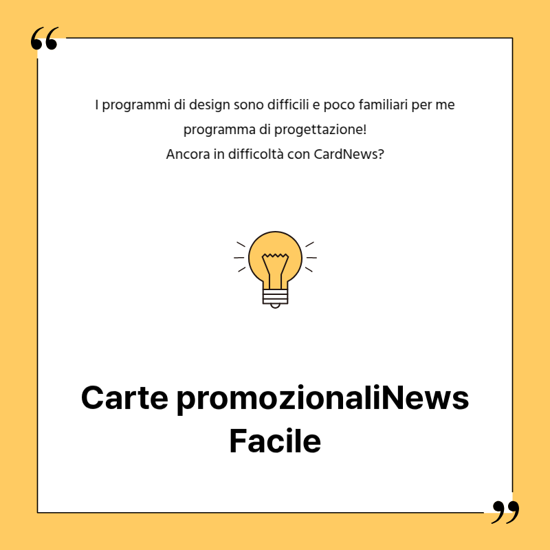 Creare un semplice post promozionale in giallo e grigio Presentazione