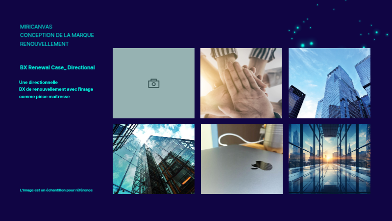 Une proposition simple de renouvellement de la marque en bleu marine