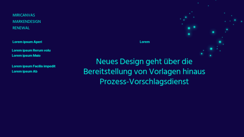 Ein einfacher, marineblauer Vorschlag zur Erneuerung der Marke