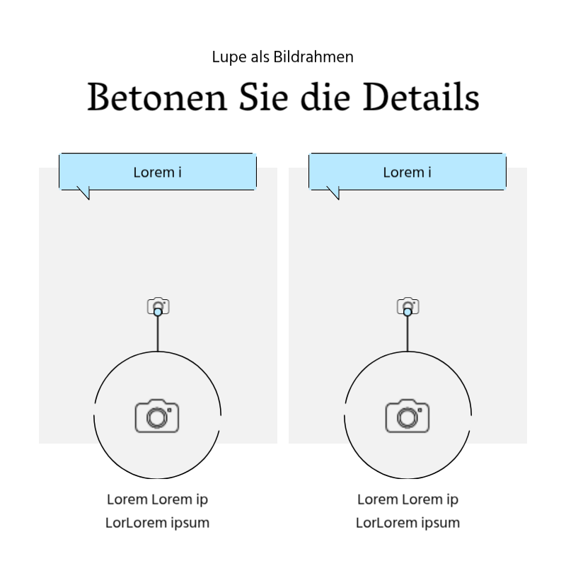 Erstellen Sie eine einfache Werbepost in hellblau und grau Präsentation
