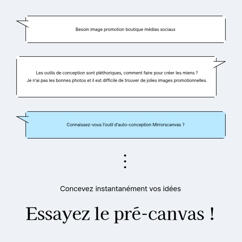 Créer un message promotionnel simple en bleu clair et gris Présentation