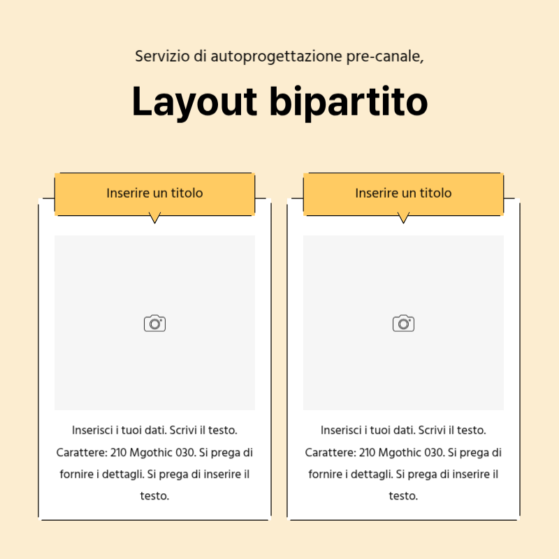 Creare un semplice post promozionale in giallo e grigio Presentazione