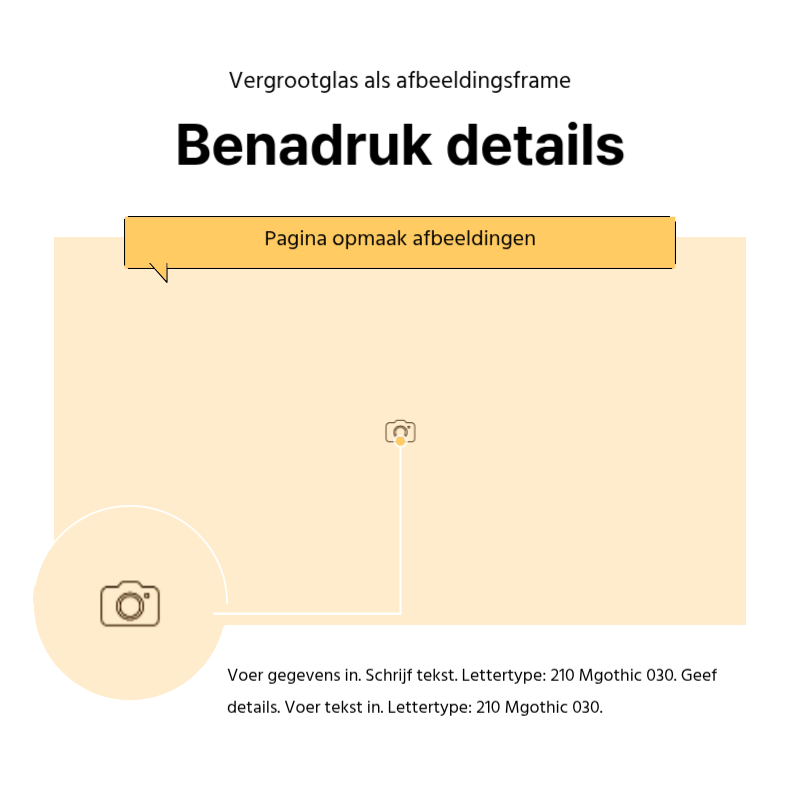 Maak een eenvoudige promotiepost in geel en grijs Presentatie