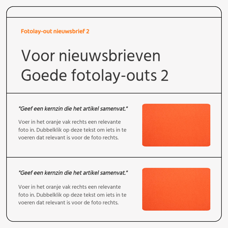 Eenvoudig visitekaartje in grijs en oranjeNieuwsadvertenties