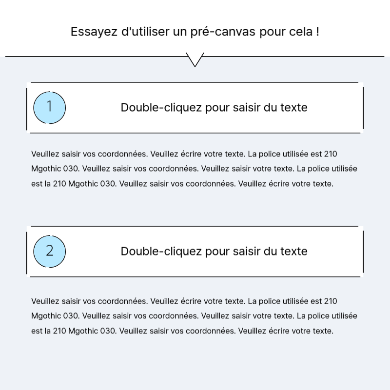 Créer un message promotionnel simple en bleu clair et gris Présentation