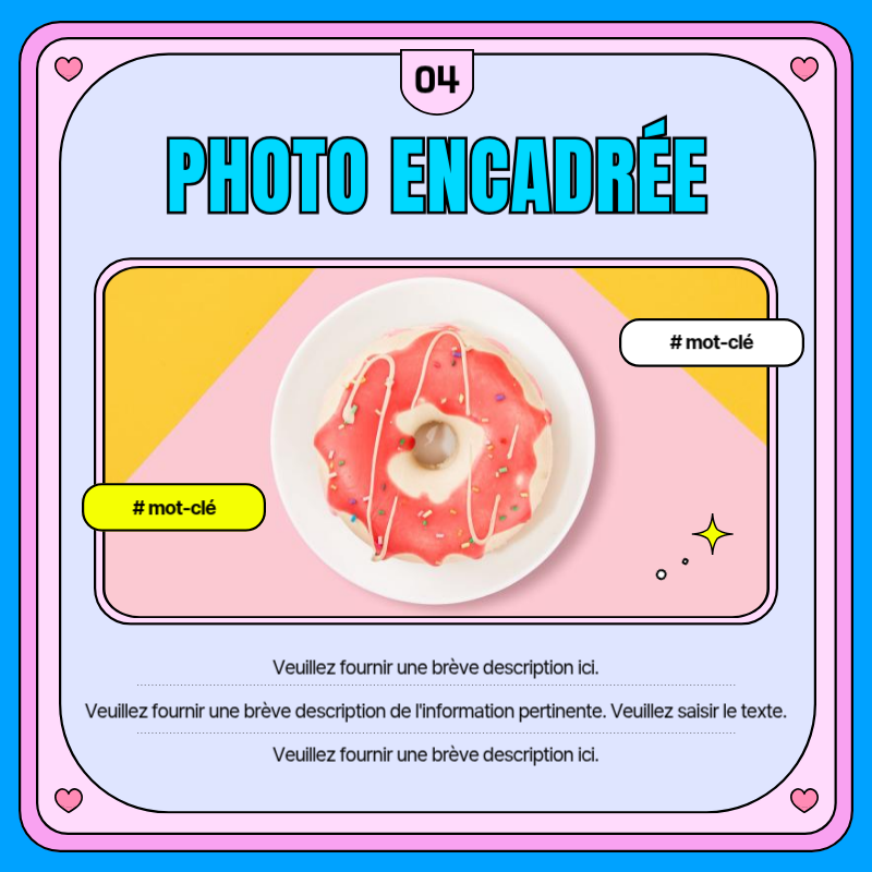 Promouvoir des cadres TV rétro kitsch en rose et violet